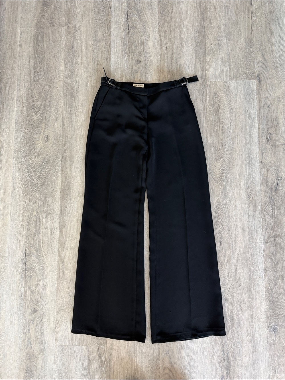 Emporio Armani Black Wide-Leg Trousers